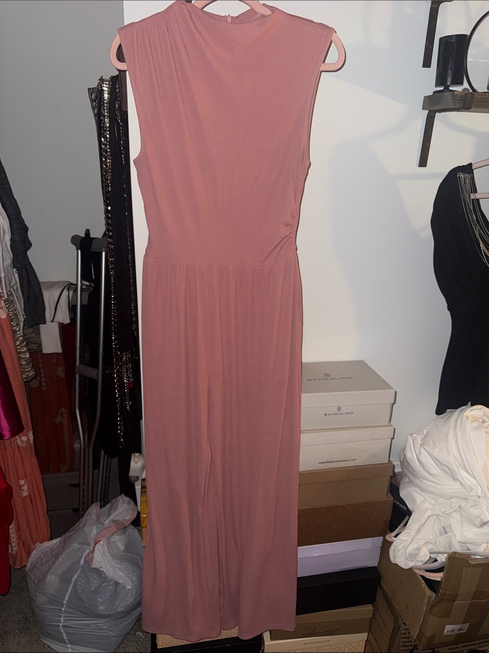 Sleeveless Maxi Dress in Dusty Rose - Picture 1 of 11